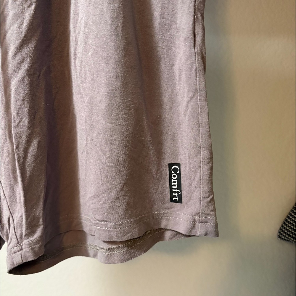 Comfrt Mauve Gray Lounge Shorts Drawstring Elastic‎ Waist Pockets MEDIUM - Picture 3 of 6